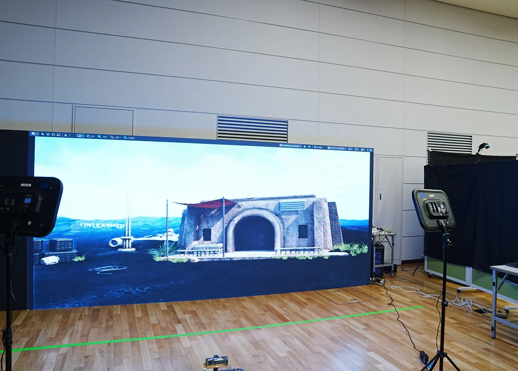 UNLEASHED EPISODE4 の体験ブースに設営した LED パネル
